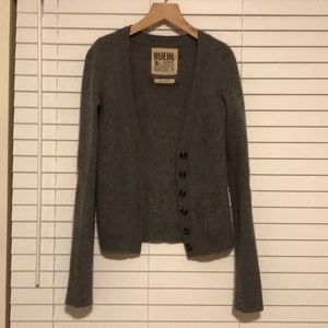 Gray cashmere cardigan from Ruehl